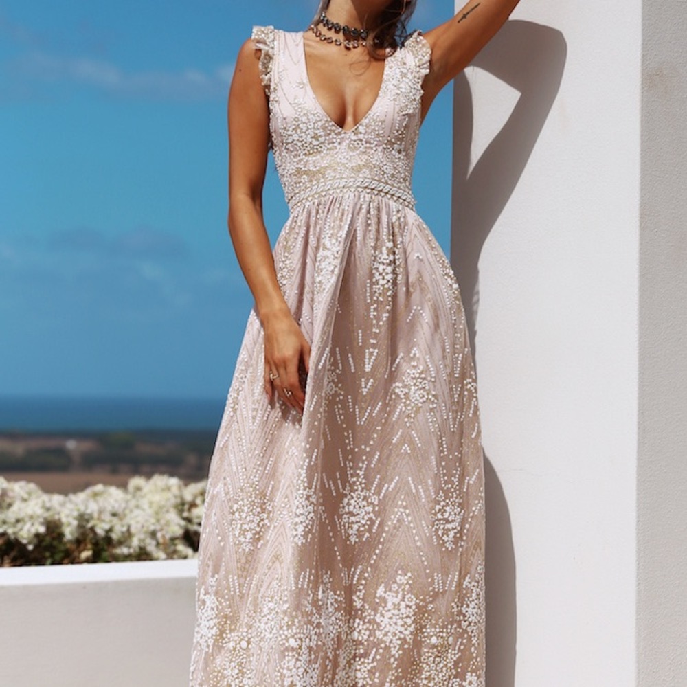 gold Shimmering XS formal dress